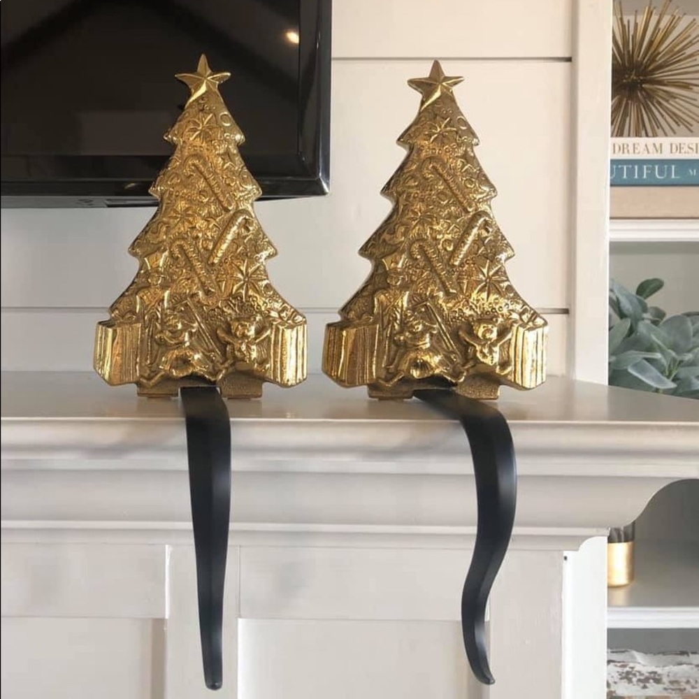Pair of Christmas stocking holders